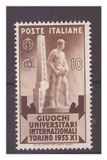 REGNO 1933 - GIOCHI  UNIVERSITARI  Centesimi 10   NUOVO *  MH