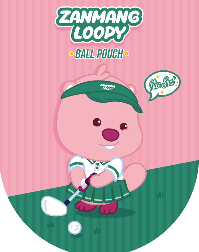 ZANMANG LOOPY Genuine Golf Character Ball Pouch / Golf Ball