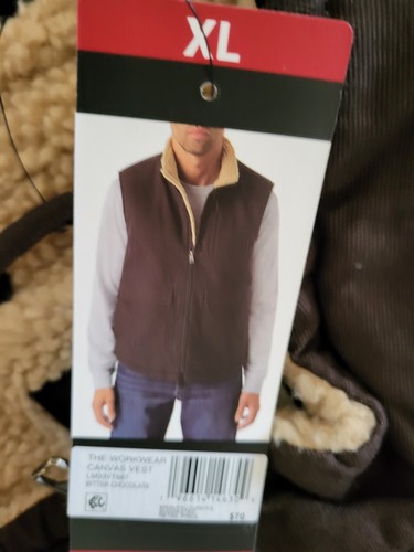 LEE Herren SHERPA gefüttert Arbeit LEINWANDWESTE Tabak Schokoladenbraun Schwarz M L XL XXL - Bild 7 von 23