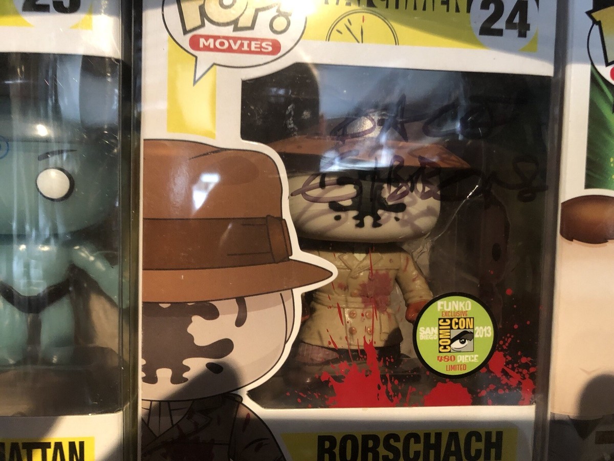 Funko Pop! Watchmen SUPER RARE Signed Bloody Rorschach and