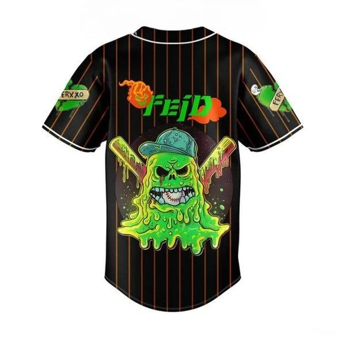 Feid Ferxxo Calipsis Slimer Monster Personalized Baseball Jersey