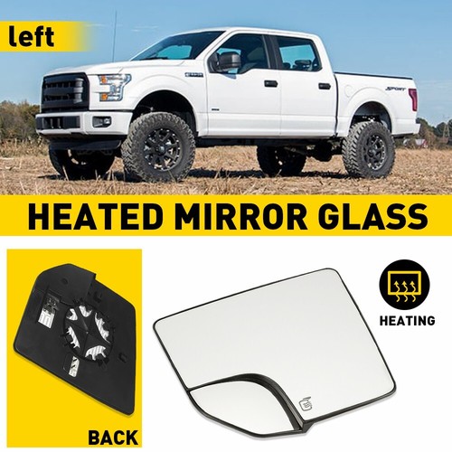 AUXITO Mirror Glass Heated Blind Spot Driver LH Side for Ford F150 Pickup Truck - Picture 11 of 11
