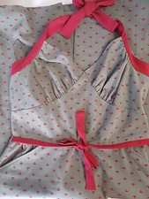 Bettie Page by Tatyana Grey & Burgundy Pin up Halterneck Dress L