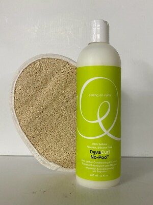 DevaCurl No-Poo Zero Lather Conditioning Cleanser 12 Oz.  & Loofah