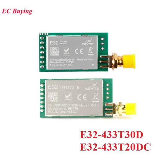 E32-433T20DC/E32-433T30D LoRa RF Wireless Module, 433MHZ UART, TX RX ...