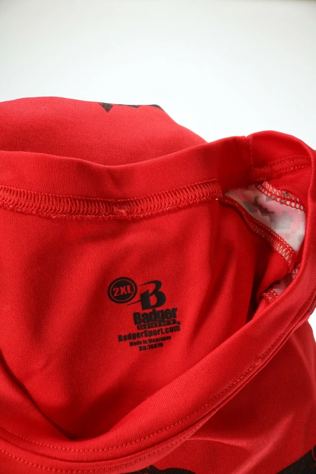 Mens Badger Red Athletic Graphic T Shirt XXL 2XL EUC - Image 3 of 4