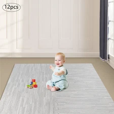 12pcs Joint Foam Floor Mats 10mm Thick Eva Foam For Living Rooms/bedrooms/studie