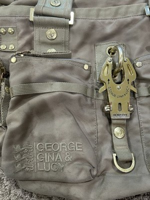 Vintage Y2K George Gina & Lucy GGL 6IX Multipocket Bag Metal Clasp
