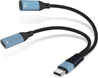 USB C Splitter USB C to USB C Female Adapter USB Y Splitter Cable
