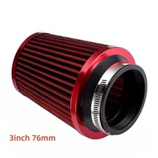 3inch 76mm High Flow Inlet Cleaner Dry Filter Cold Air Intake Cone Replacement