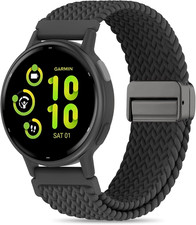 20mm Magnetic Braided Nylon Band Compatible With Garmin Vivoactive 6/Vivoactive