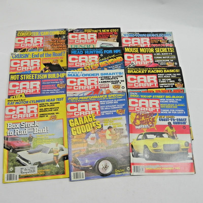1986 CAR CRAFT MAGAZINE LOT OF 12 ISSUES FULL YEAR RACING PERFORMANCE CARS