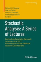 Stochastic Analysis: A Series Of Lectures Franco Flandoli