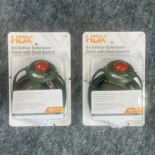 6’ Extension Cord w/ Foot switch Lot of 2 Holiday Light for Xmas Tree Green Red