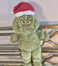 Dr Seuss The Grinch Plush Toy With Squeaker, 11", Green.