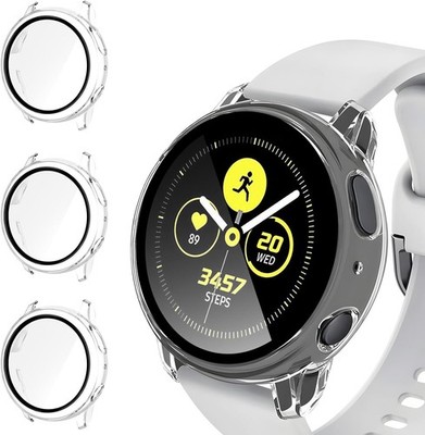 3 Pack Screen Protector Case for Samsung Galaxy Watch Active 2 44mm Full Coverag
