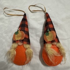 Set of 2 Gnome Fall Ornaments