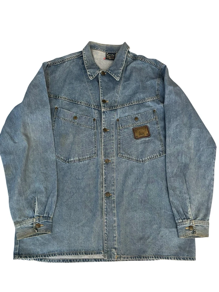 Camisa Karl Kani Vintage Denim 2Pac Años 90 Hip Hop Hecha en EE. UU. Talla XL Foto 2 de 4