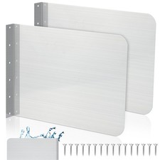 2 Pcs Stainless Steel Side Splash Guard for Sink 20 X 12 Inch Wall Mount Guard w