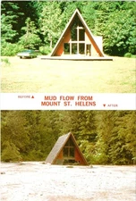 WA, Washington  HOME~Spirit Lake Highway MOUNT ST HELENS ERUPTION   4X6 Postcard