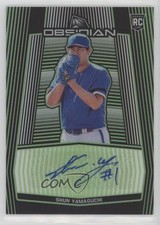 2020 Panini Chronicles Obsidian Electric Etch Green 1/5 Shun Yamaguchi Auto 0v2f