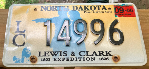 North Dakota 2006 License Plate Lewis & Clark Expedition ( LC 14996 )