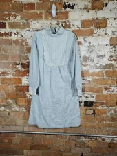 Vintage Victorian Style High Neck Long Sleeve Nightgown Pajama College Campus