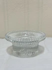 Vintage Clear Candle Holder May Work As Fairy Lamp Base- Fenton  & Ribbed Glass