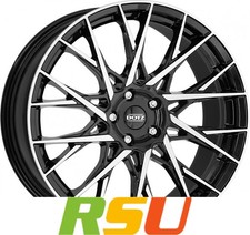 Dotz Fuji black/polished 7.5x18" ET51 LK5 100 ML 57.1 Alufelgen 18 Zoll