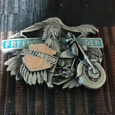 GENUINE 1993 Vintage Harley Davidson Eagle Belt Buckle Freedom Rider Baron USA