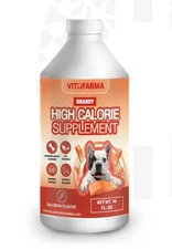Vitofarma High Calorie Liquid Supplement for Dogs & Puppies - 16 oz Salmon Flavo