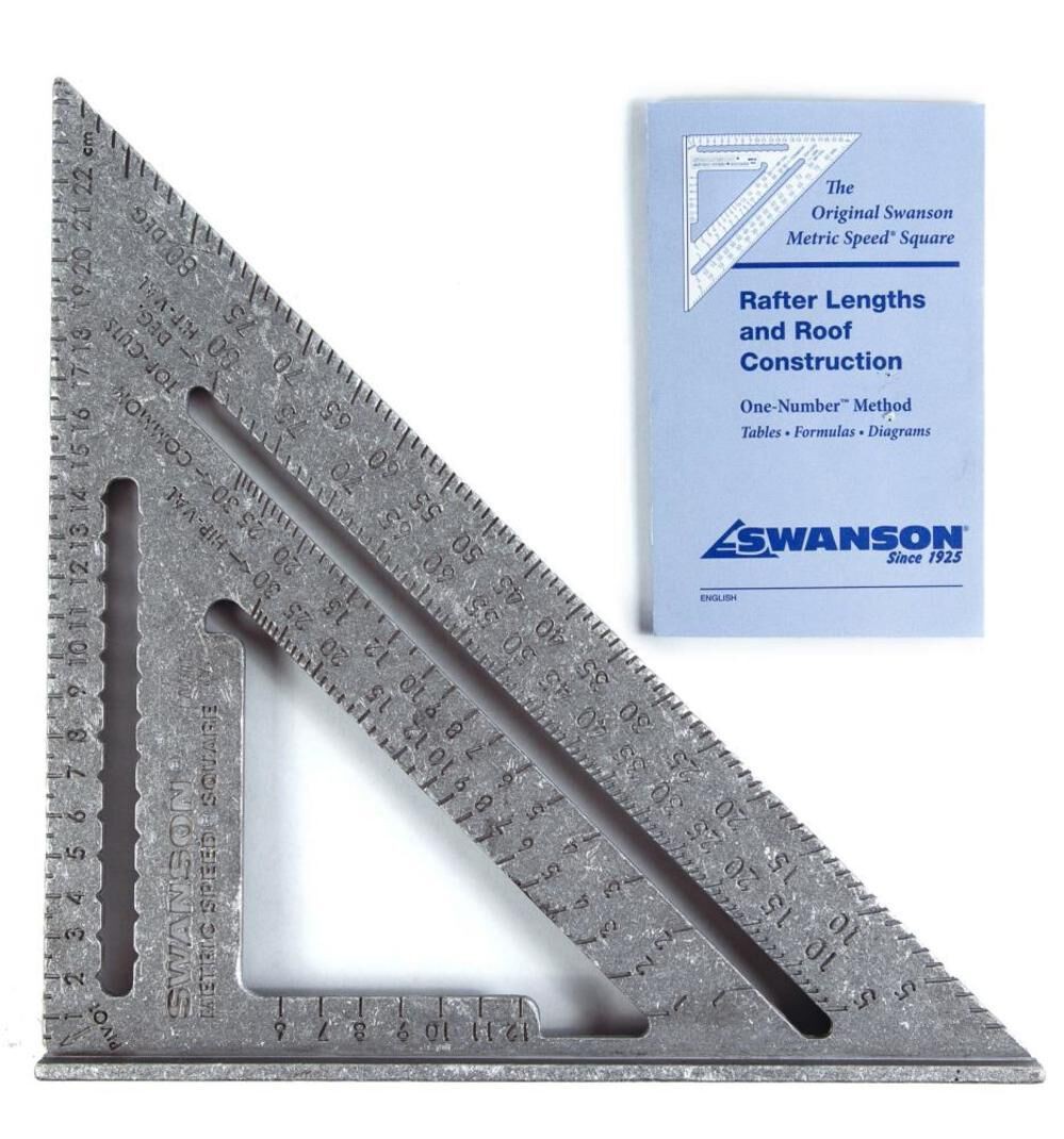 Инструмент Swanson Tool Metric Speed Square 25 см с синей книгой 4890₽