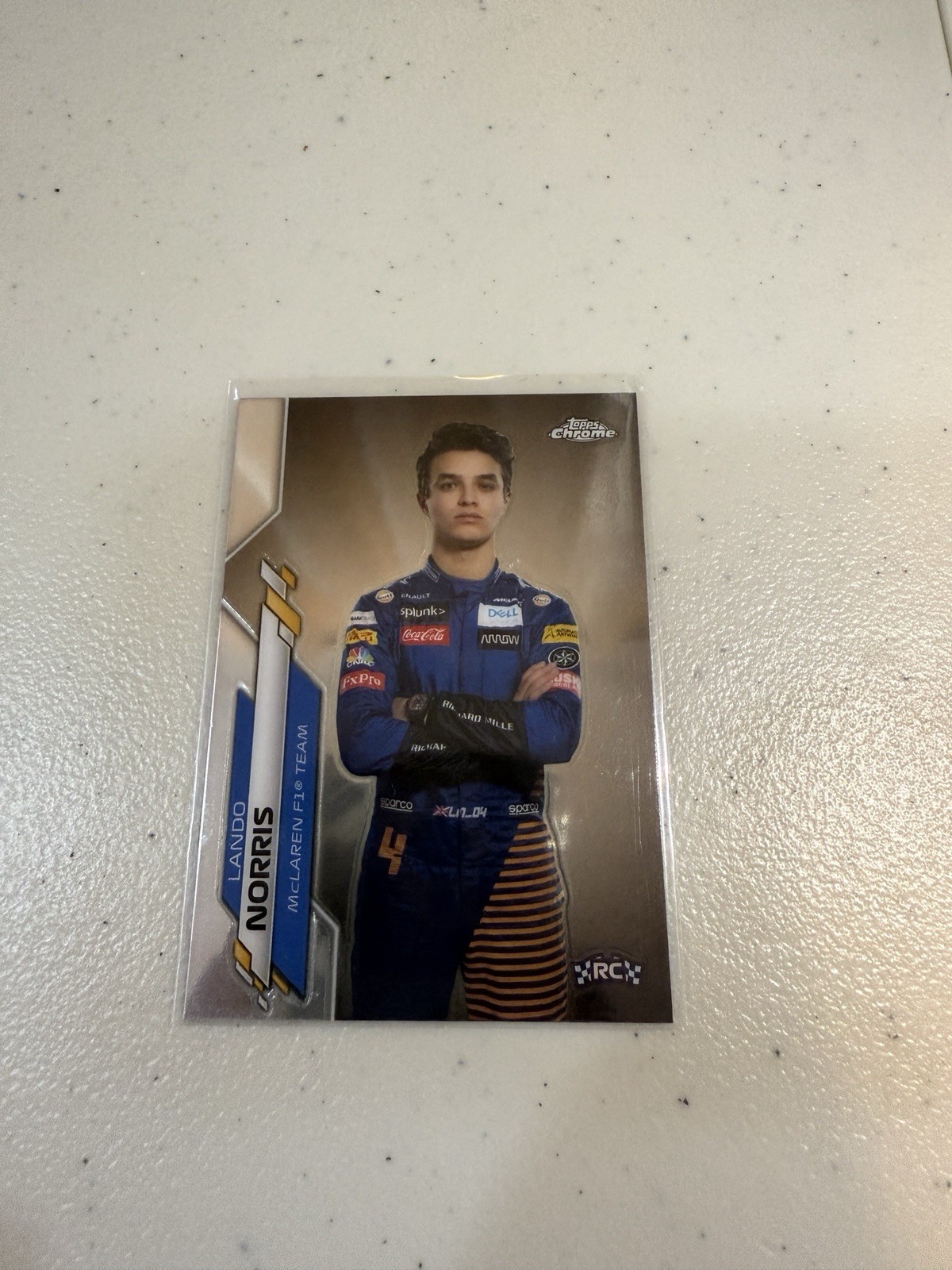 2020 Topps Chrome Formula 1 F1 Racers Lando Norris #7 Rookie RC