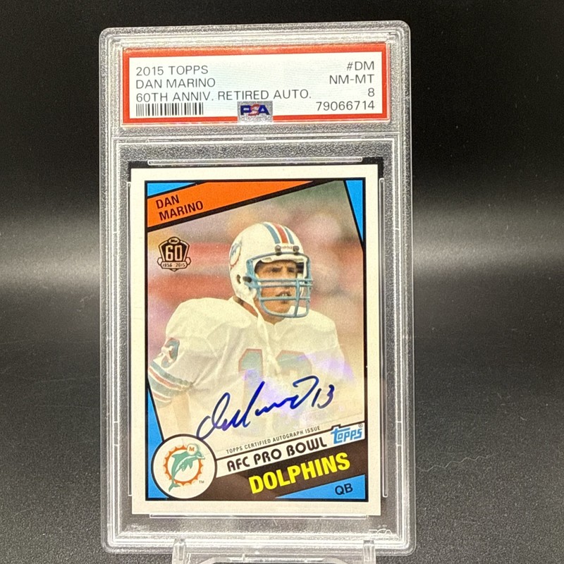 2015 Topps - 60th Anniversary Autograph Auto Dan Marino #T60A-DM (AU) PSA 8