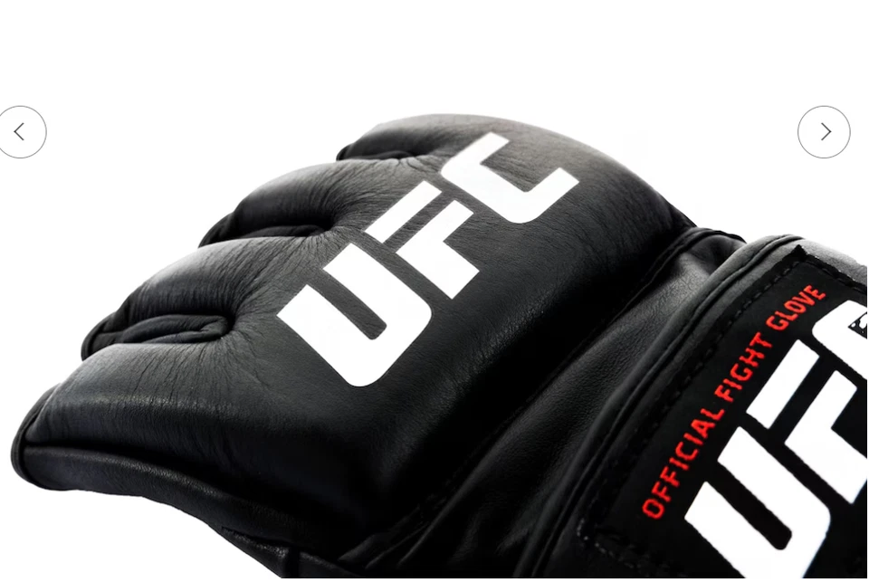 Guantes de lucha profesionales oficiales UFC negros para hombre Foto 3 de 4
