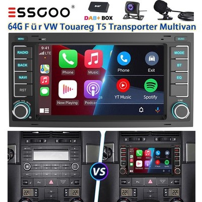 7'' Android 14 Autoradio DAB+ Für VW Touareg 7L T5 Multivan CarPlay GPS NAVI RDS