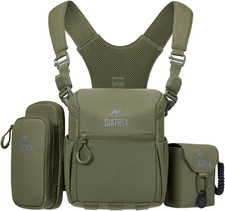 Binocular Harness Chest Pack, 500D DWR Ripstop Hunting Chest Pack, Silent Magnet