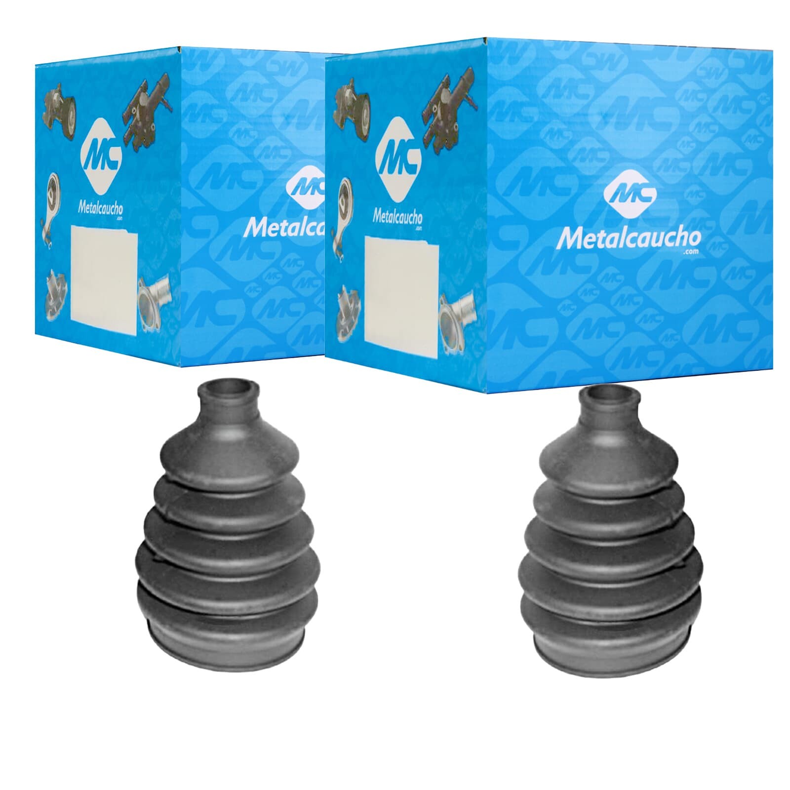 2X METALCAUCHO Manguitos Eje Kit Lado Rueda Apto para Opel Astra Bicicleta Corsa