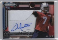 2014 Strata Clear Cut Rookie Relics Ruby 1/25 Zach Mettenberger Patch Auto 0c6