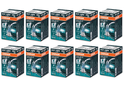 10x OSRAM H7 Cool Blue INTENSE NextGen 5000K +100% LED LOOK LAMPEN 12V 55W 10 ST