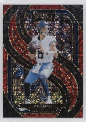 2024 Panini Select Premier Level Red Disco Prizm 27/49 Will Levis #200 0nr3