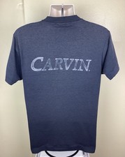 Vtg 80s 90s Carvin Guitars Audio T-Shirt Faded Single Stitch Black M/L