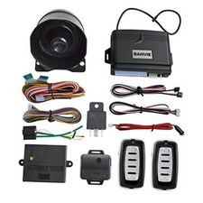 Car Alarm System Security Antitheft with Keyless Entry Kit  Shock Remote 1