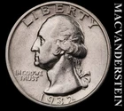 1932-S Silver Washington Quarter - Almost Uncirculated  Key Date  #L7449
