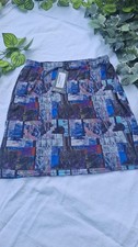 Nasty Gal Women's printed mini skirt summer, festival,ibiza size 14 new