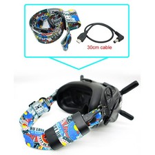 Elastic Head Strap Elastic Band Headband w/30cm Cable for DJI FPV Goggles V2