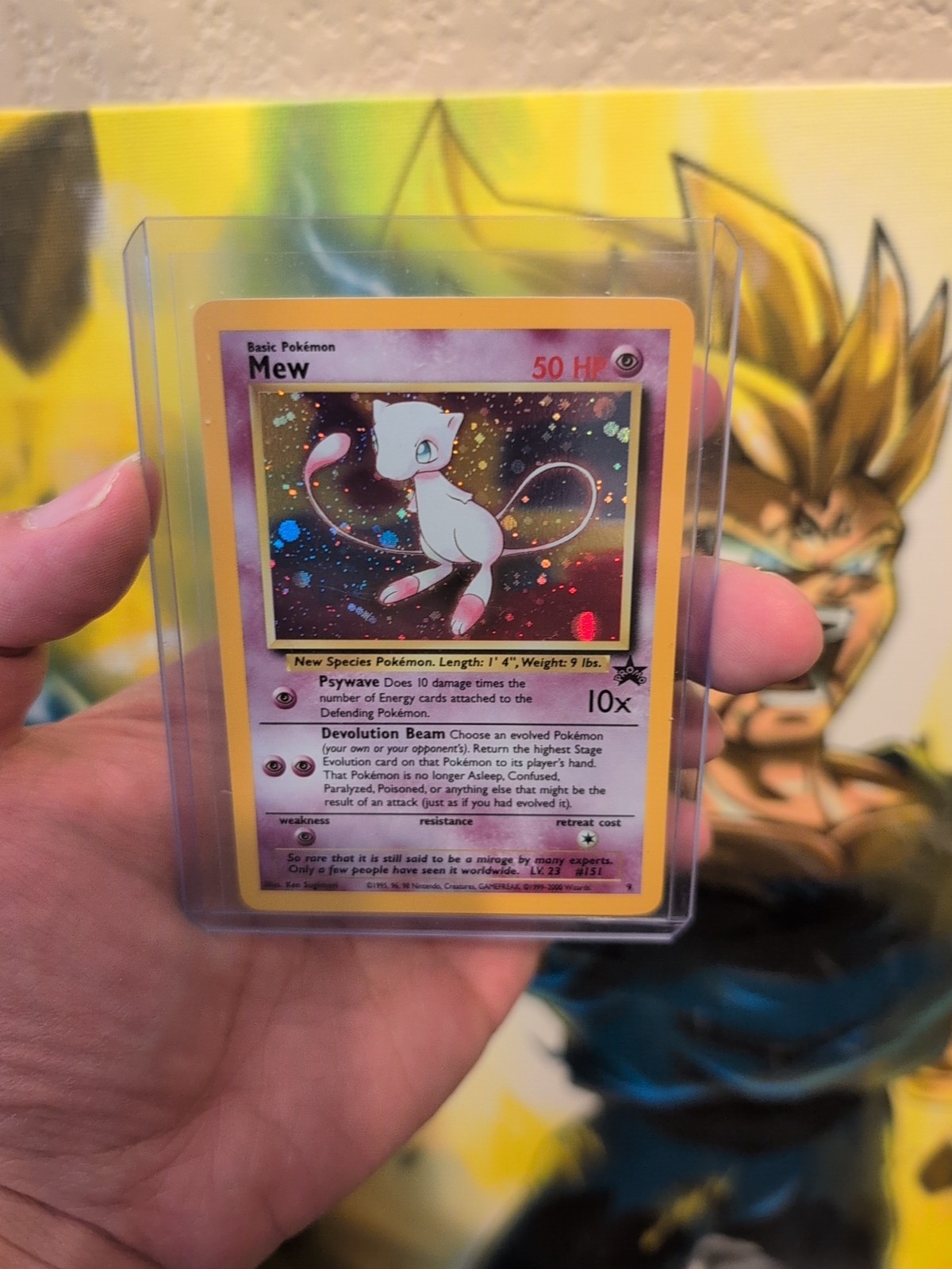 2000 Pokemon Black Star Mew #9 Holo Promo Pokemon League TCG  Card