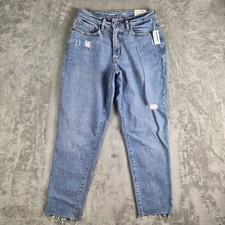 Old Navy Jeans 12 Blue Denim High Rise OG Straight Secret Smooth Pocket 90s NEW