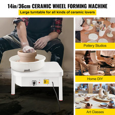 450W Electric Pottery Wheel 36cm Ceramic Wheel w/ Foot Pedal DIY Clay Craft