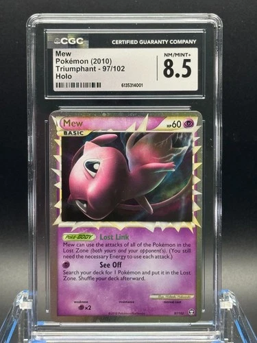 CGC 8.5 NM/MINT+ ✨ - Mew Prime #97 Triumphant Holo - 2010 Pokemon